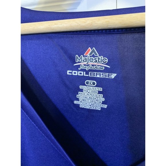 New Majestic Kansas City Royals Womens Sz 2X Diva Snap Shirt Blue $60‎ NWT - Picture 2 of 7